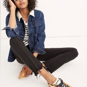 🌻 Madewell Cali Demi-Boot Jeans in Berkeley Black: Chewed-Hem Edition